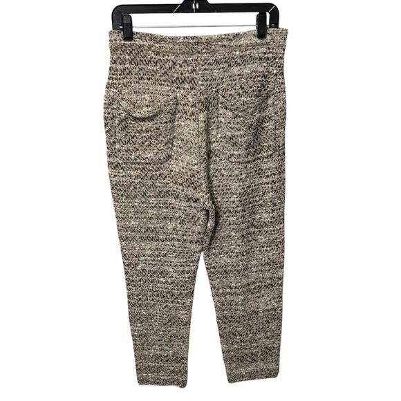NWT Free People Tan Black White Cotton Blend Cozy Knit Ankle Pants Womens XS - Picture 5 of 6